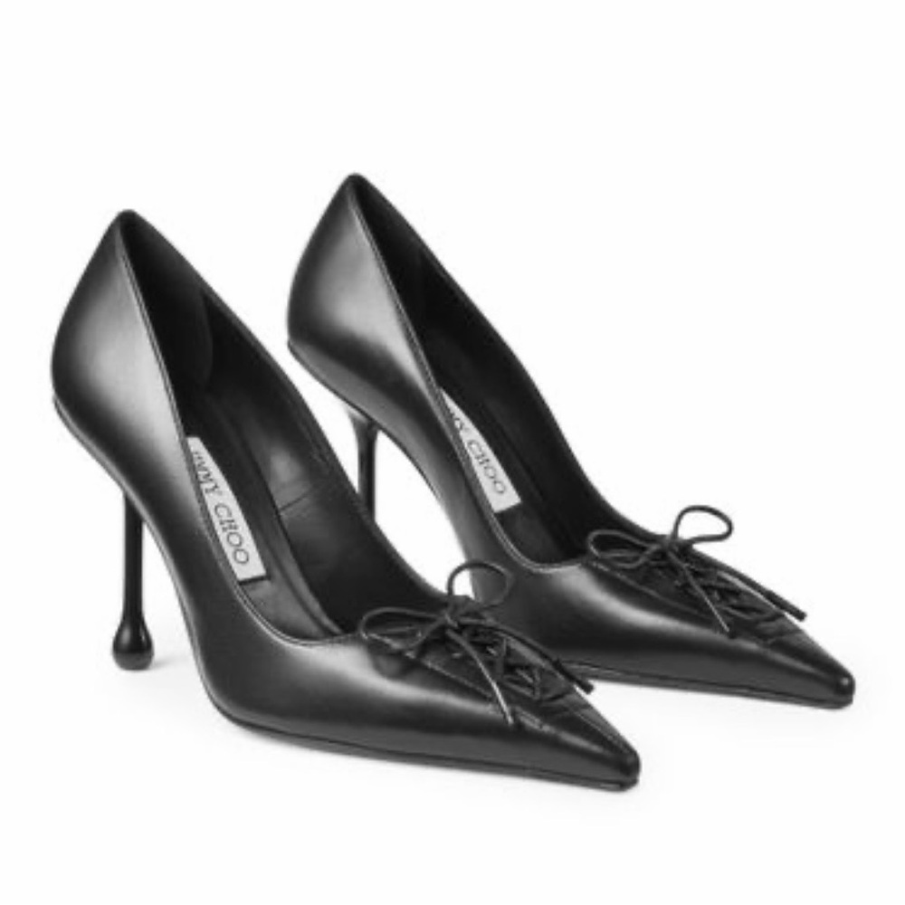 Jimmy Choo Scarlett 95 Black Leather Pumps